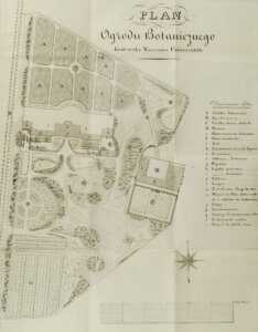 Plan Ogrodu Botanicznego z 1824 roku